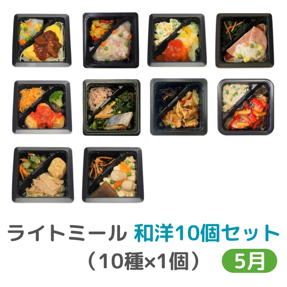 冷凍　5月　ライトミール　和洋10個セット（10種×1個）【ふつう食】