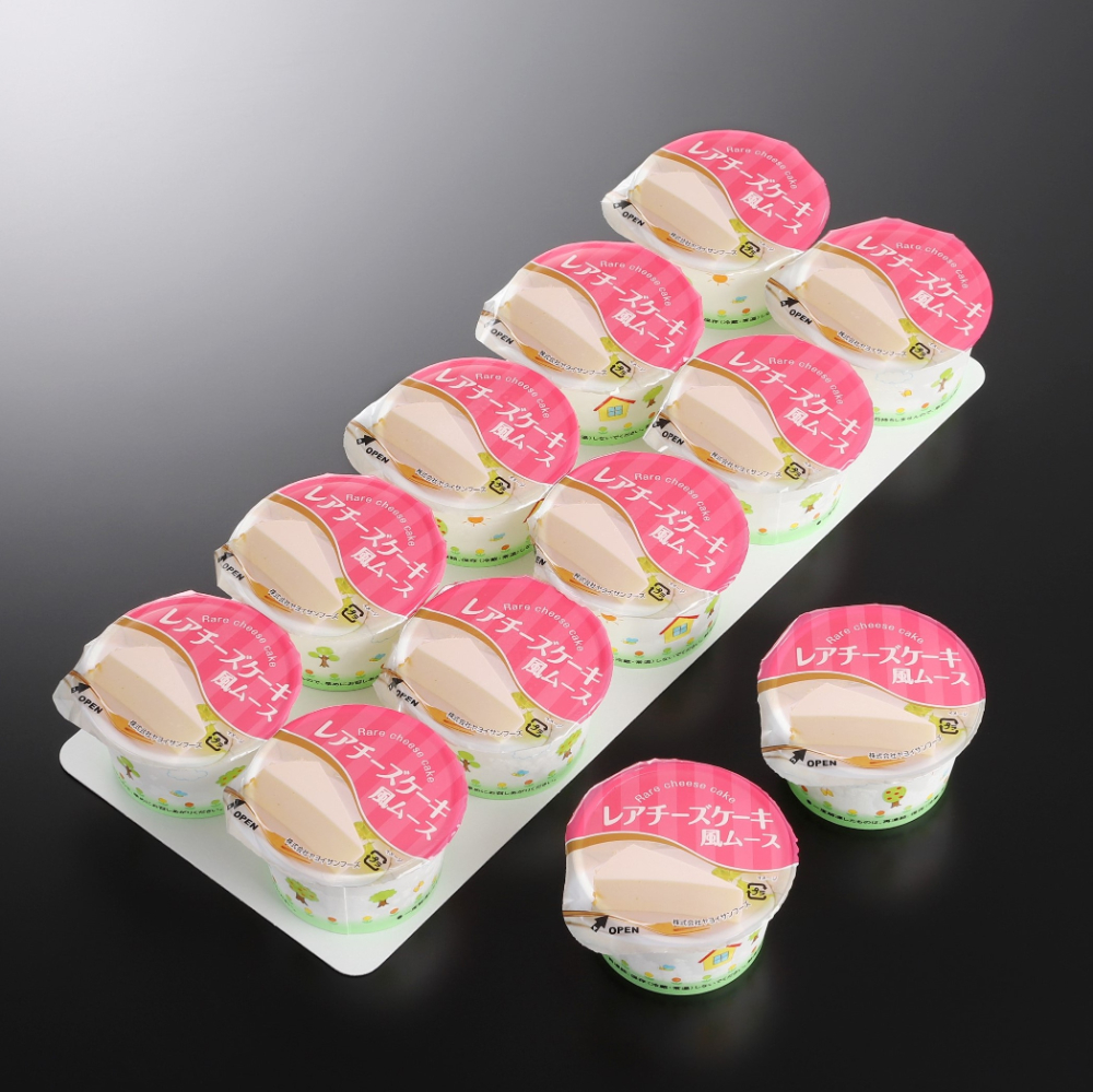 レアチーズケーキ風ムース／10個入り×4パック　冷凍【UDF区分：舌でつぶせる】