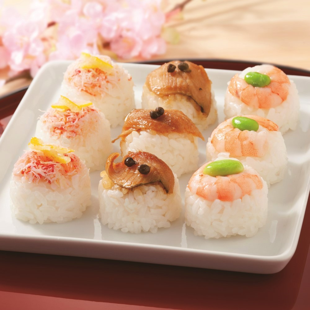 てまり寿司　9個（海老・穴子・紅ずわいがに各3個)
