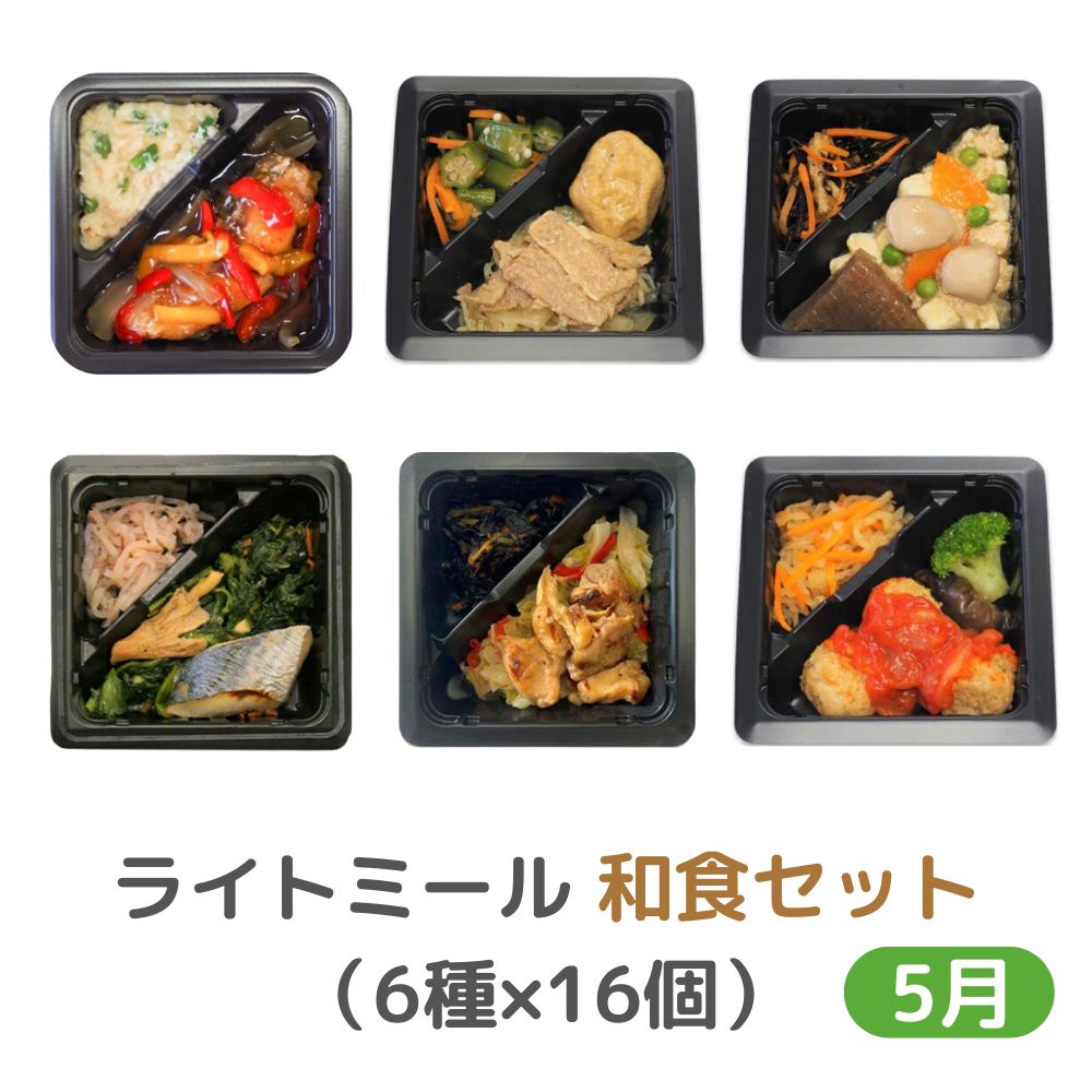 冷凍　5月　ライトミール　和食セット（6種×16個）【ふつう食】