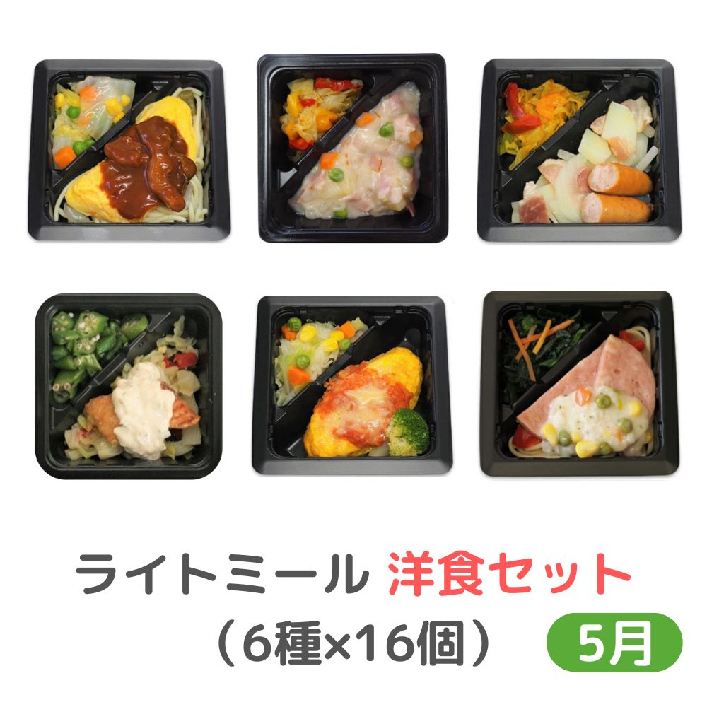 冷凍　5月　ライトミール　洋食セット（6種×16個）【ふつう食】