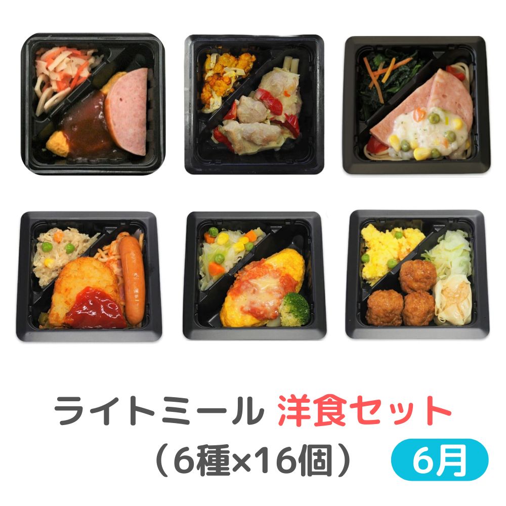 冷凍　6月　ライトミール　洋食セット（6種×16個）【ふつう食】