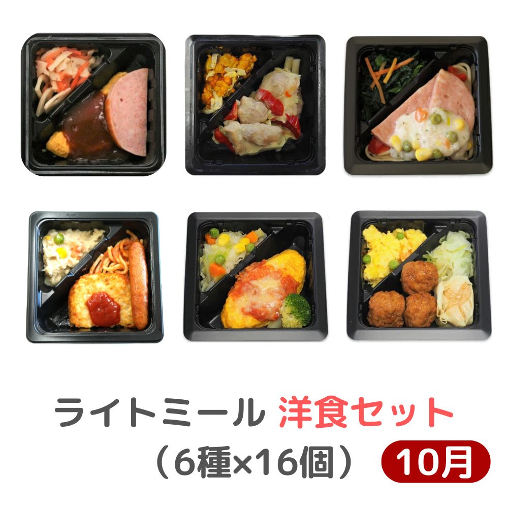 冷凍　10月　ライトミール　洋食セット（6種×16個）【ふつう食】