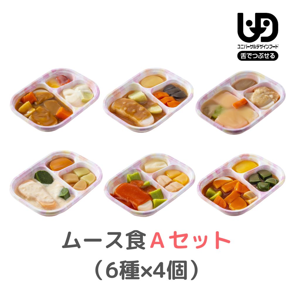 冷凍　ムース食弁当　Aセット（6種×4個）【ムース食】