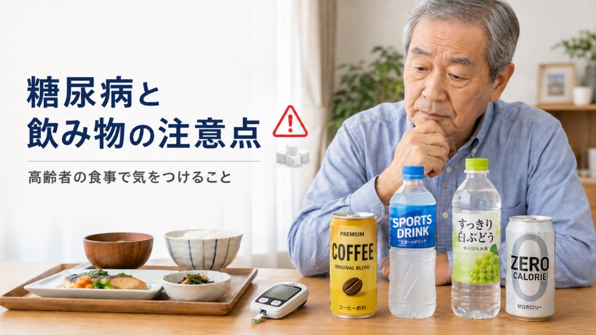 糖尿病の高齢者の食事で気をつけること|見落としがちな飲み物の注意点を解説