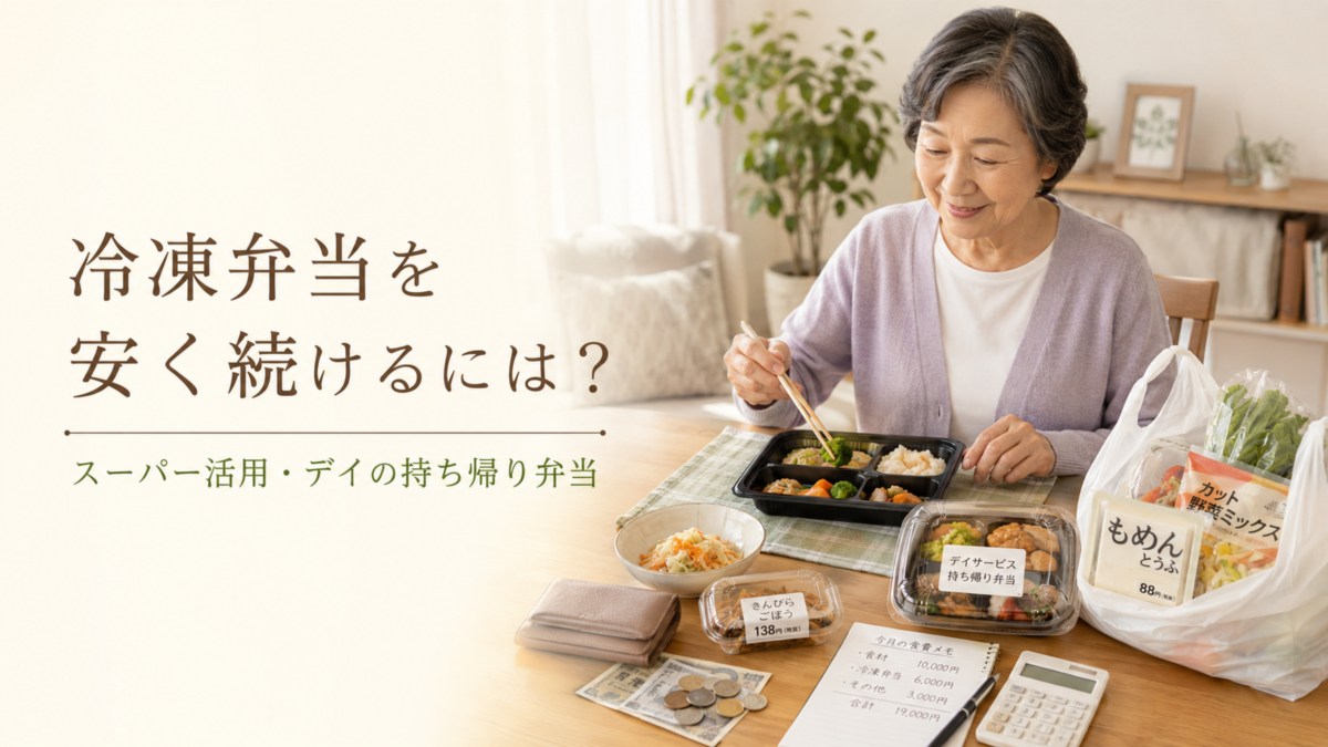 一人暮らしで冷凍弁当を安く続けるには?スーパー活用・デイの持ち帰り弁当まで専門家が解説