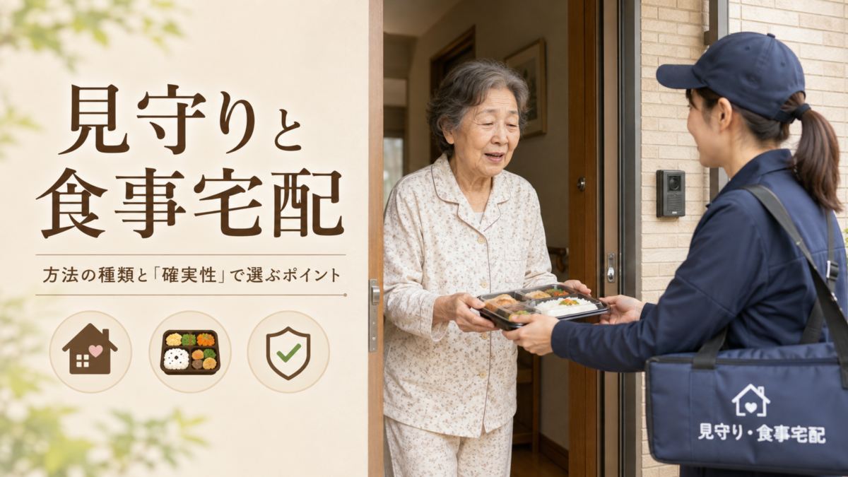 独居高齢者の見守りと食事宅配|方法の種類と「確実性」で選ぶポイントを専門家が解説
