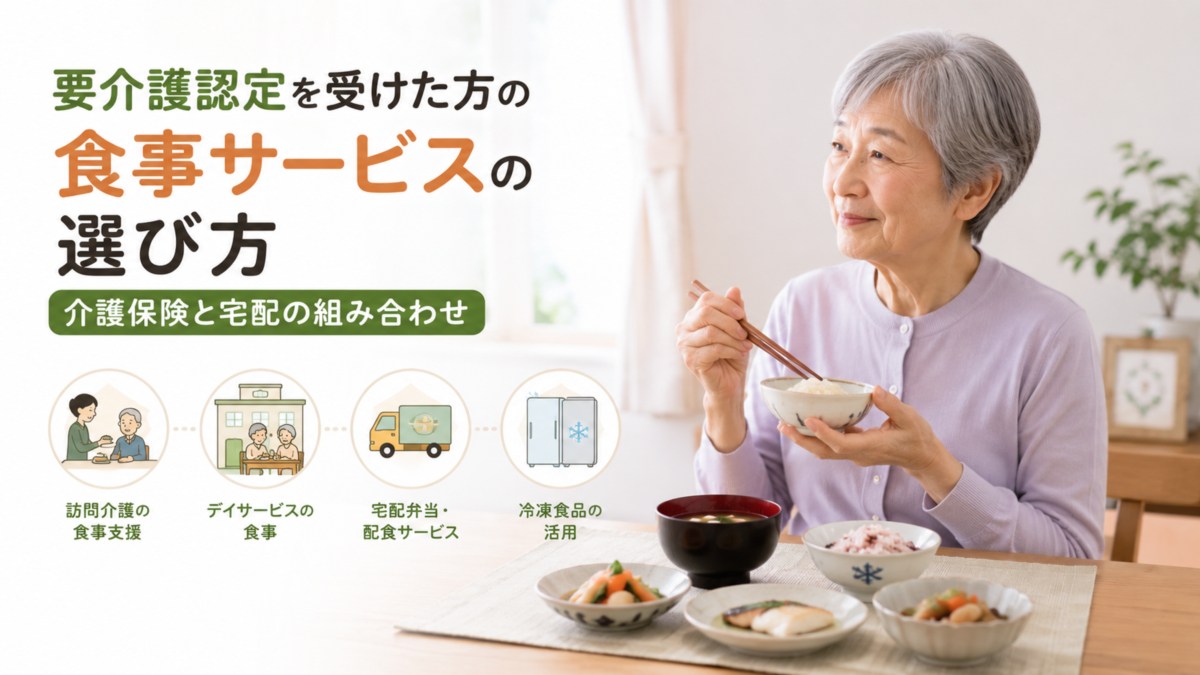 要介護認定を受けた方の食事サービスの選び方｜介護保険と宅配の組み合わせをケアマネが解説